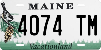 ME license plate 4074TM