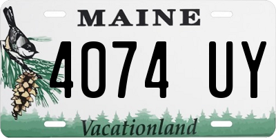 ME license plate 4074UY