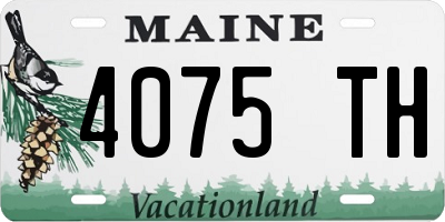 ME license plate 4075TH
