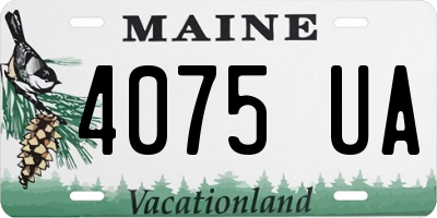 ME license plate 4075UA