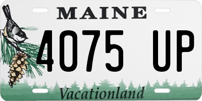 ME license plate 4075UP