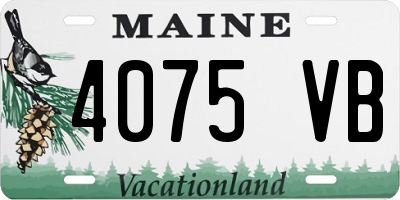 ME license plate 4075VB