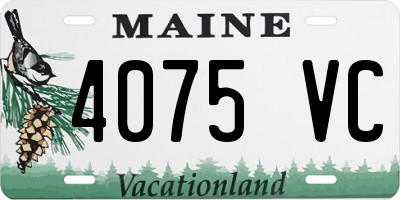 ME license plate 4075VC