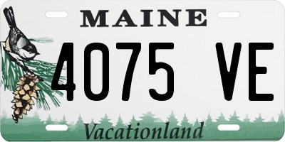 ME license plate 4075VE