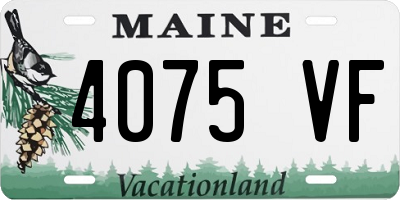 ME license plate 4075VF