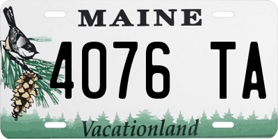 ME license plate 4076TA