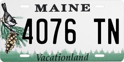 ME license plate 4076TN