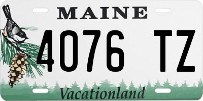 ME license plate 4076TZ