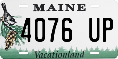 ME license plate 4076UP