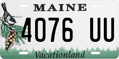 ME license plate 4076UU