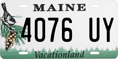 ME license plate 4076UY