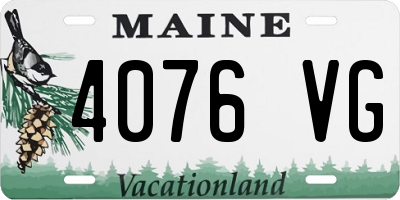 ME license plate 4076VG