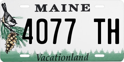 ME license plate 4077TH