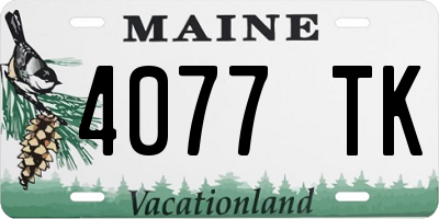ME license plate 4077TK