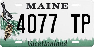 ME license plate 4077TP