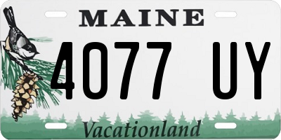 ME license plate 4077UY