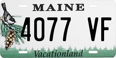 ME license plate 4077VF