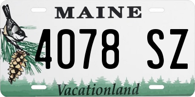 ME license plate 4078SZ