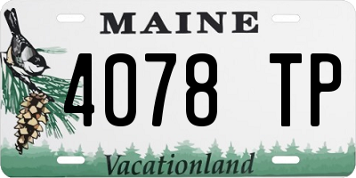 ME license plate 4078TP