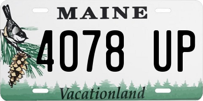 ME license plate 4078UP