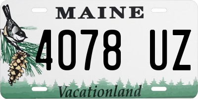 ME license plate 4078UZ