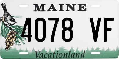 ME license plate 4078VF