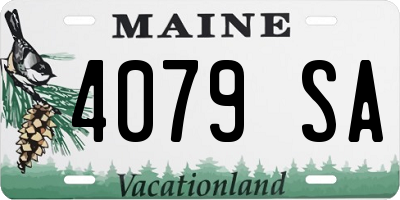 ME license plate 4079SA