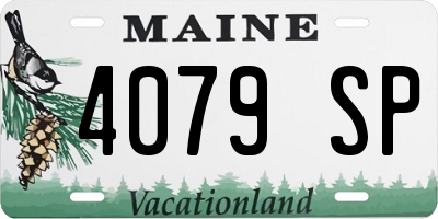 ME license plate 4079SP