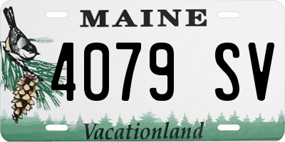 ME license plate 4079SV