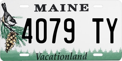 ME license plate 4079TY