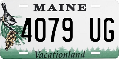 ME license plate 4079UG