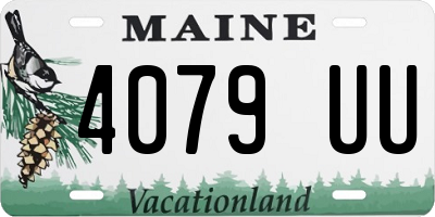 ME license plate 4079UU