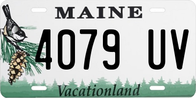 ME license plate 4079UV