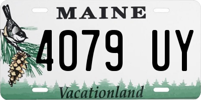 ME license plate 4079UY