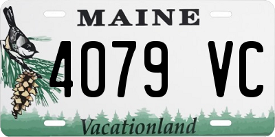 ME license plate 4079VC