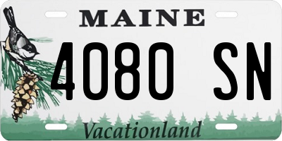 ME license plate 4080SN