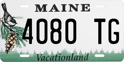 ME license plate 4080TG