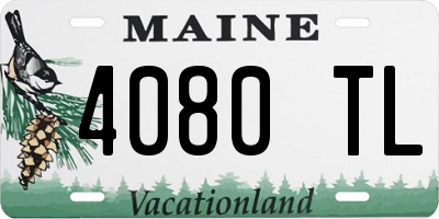 ME license plate 4080TL