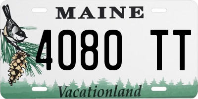 ME license plate 4080TT