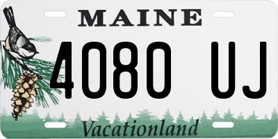 ME license plate 4080UJ