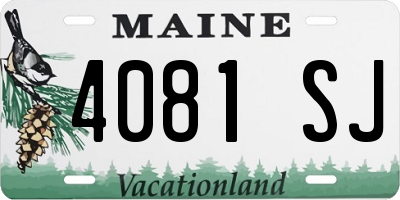 ME license plate 4081SJ