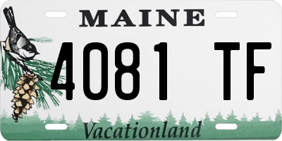 ME license plate 4081TF