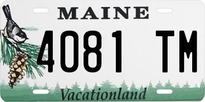 ME license plate 4081TM