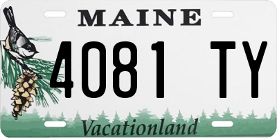 ME license plate 4081TY