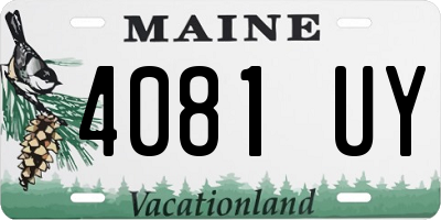 ME license plate 4081UY