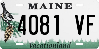 ME license plate 4081VF