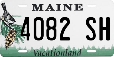 ME license plate 4082SH