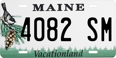 ME license plate 4082SM