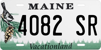 ME license plate 4082SR