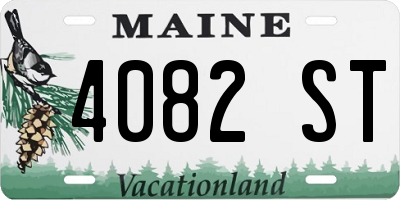 ME license plate 4082ST